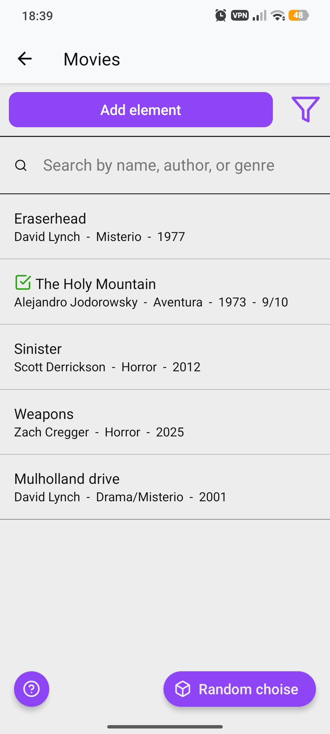 App list items photo